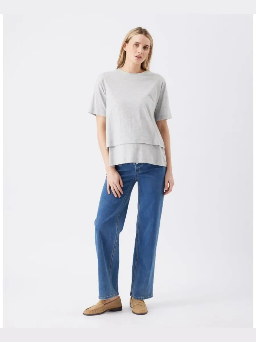 Футболка для кормления Maternity Ripe Claud Nursing Tee Marle Ripe Maternity — изображение 5 из 5, серый