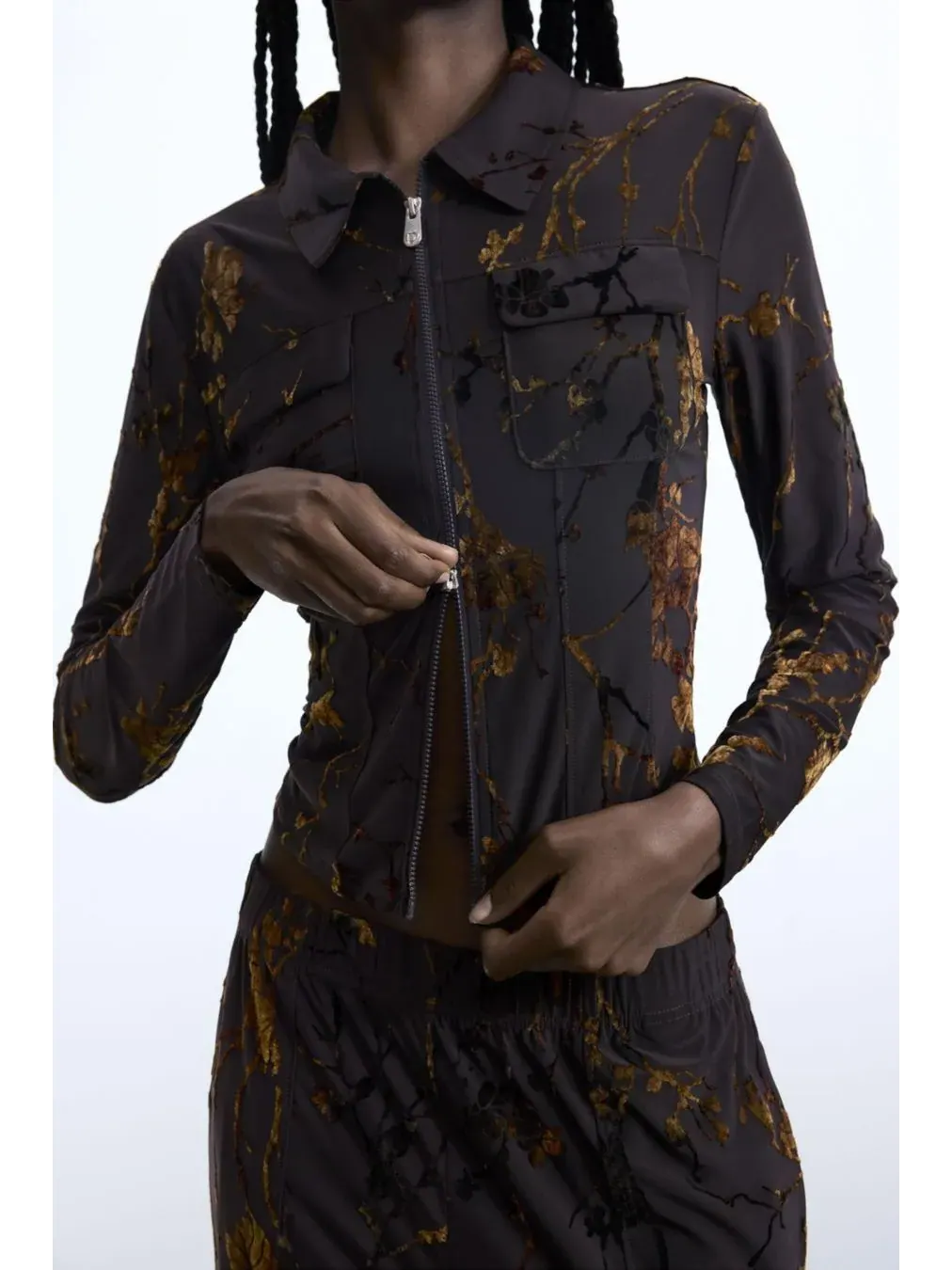 Женские длинные брюки с бархатным покрытием Desigual — изображение 3 из 5, коричневый