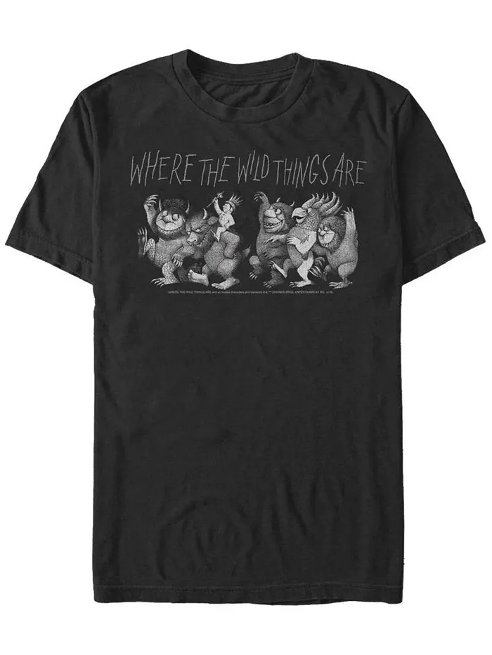 Мужская футболка с коротким рукавом Where The Wild Things Are Wild Things Fifth Sun — изображение 1 из 1, черный