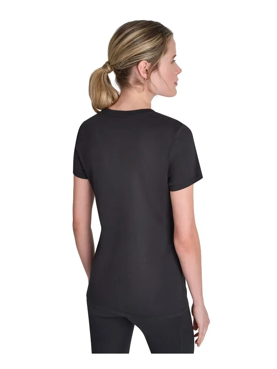 Женская футболка с фольгированным логотипом Dkny Sport — изображение 4 из 5, черный