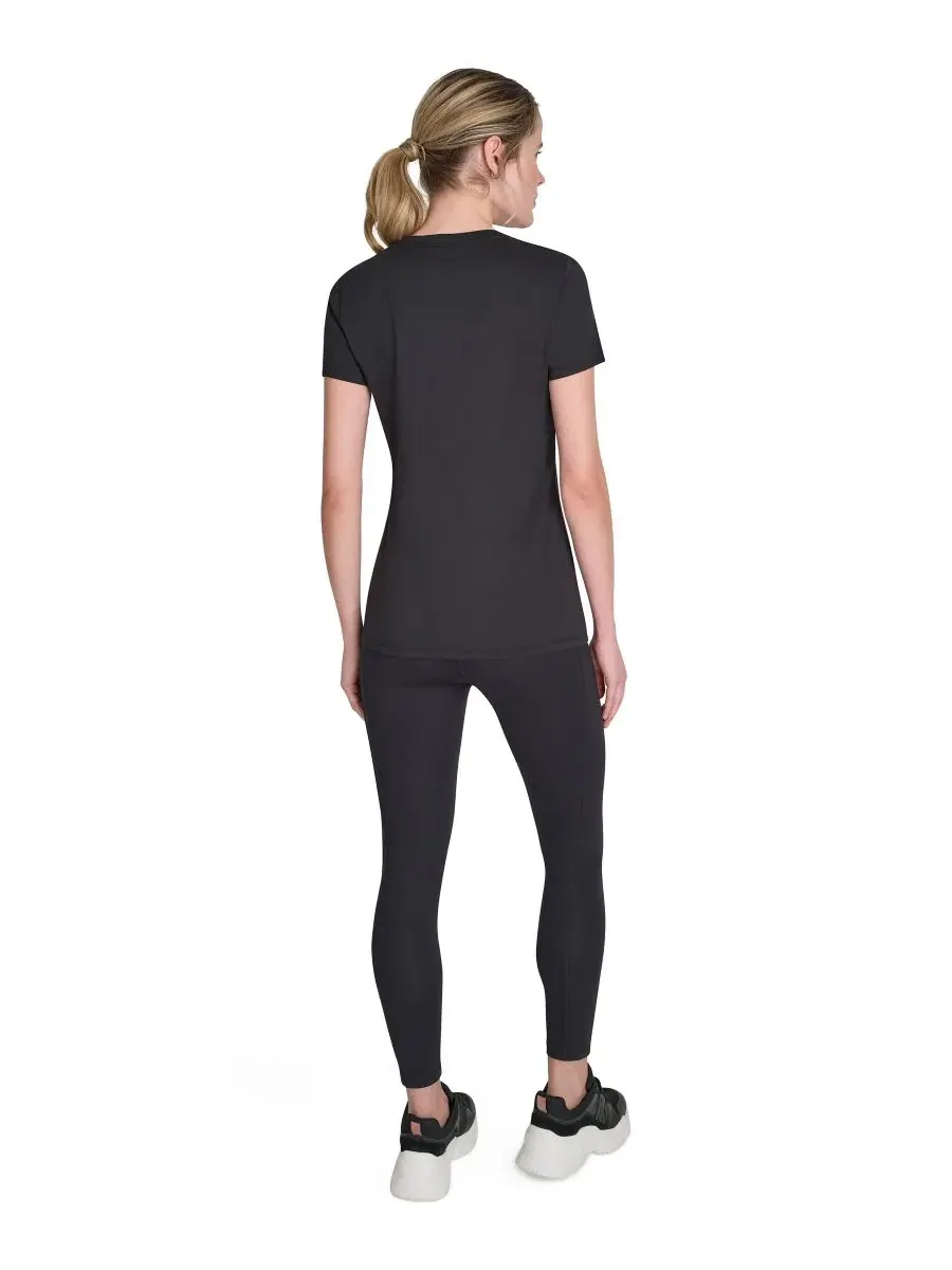 Женская футболка с фольгированным логотипом Dkny Sport — изображение 5 из 5, черный