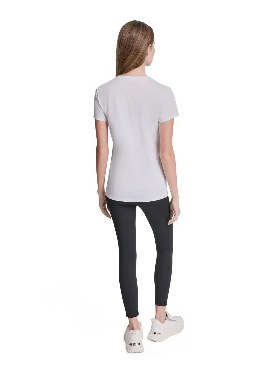 Женская футболка с фольгированным логотипом Dkny Sport — изображение 5 из 5, белый