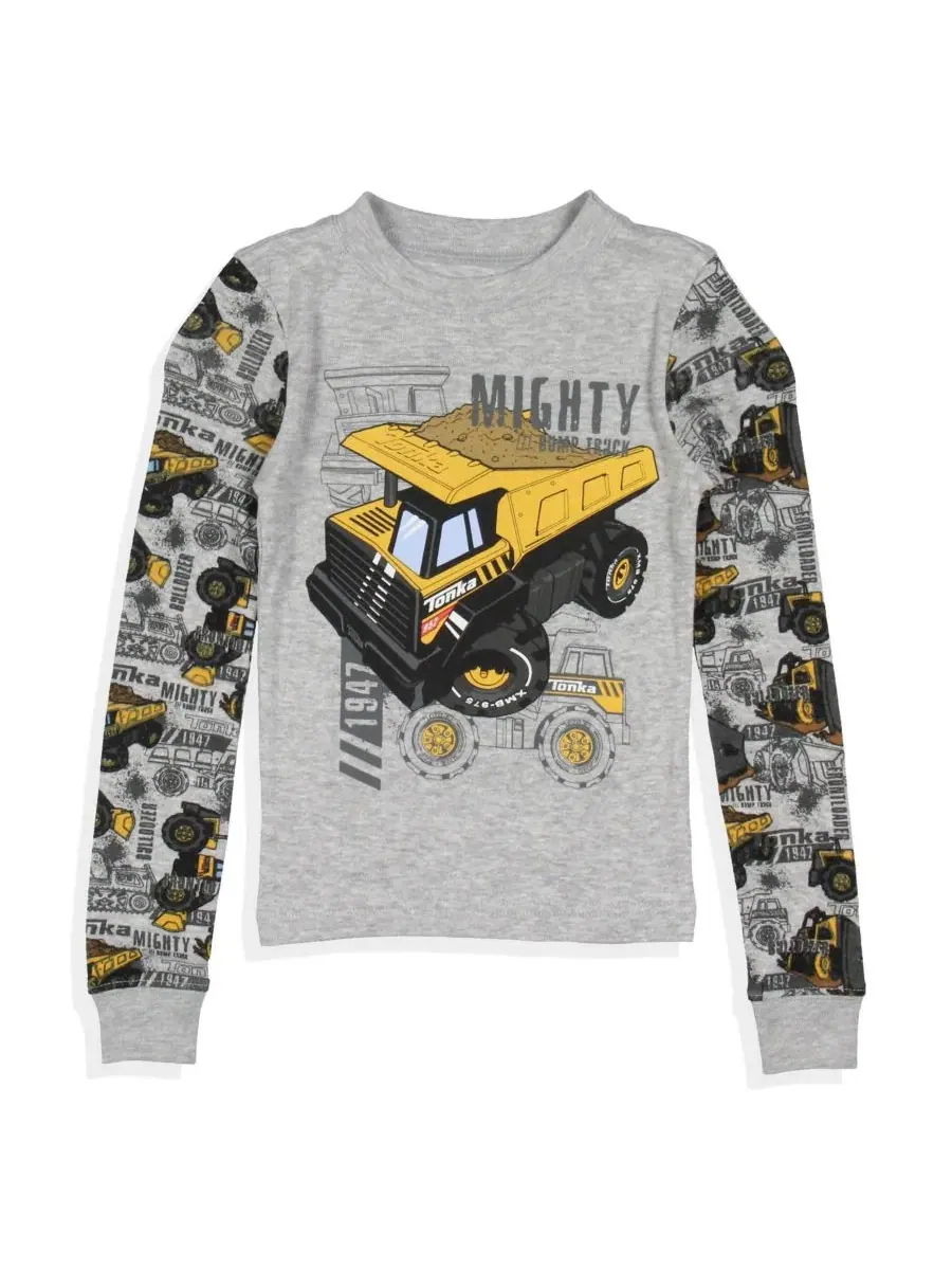 Комплект пижамы детский с длинным рукавом и длинными штанами, с принтом Mighty Dump Truck Tonka — изображение 3 из 3