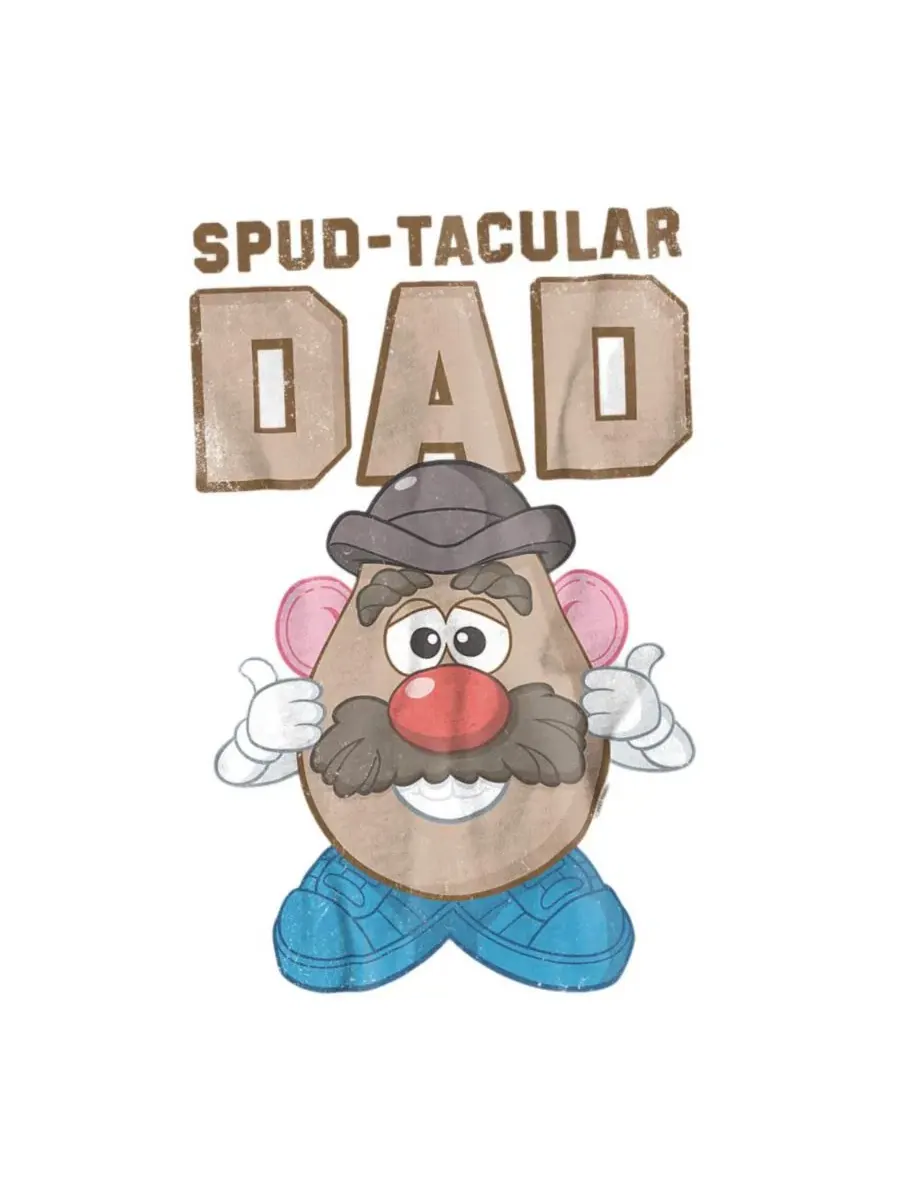 Футболка с принтом Mr. Potato Head Father's Day Spudtacular Dad D&D — изображение 2 из 3, белый