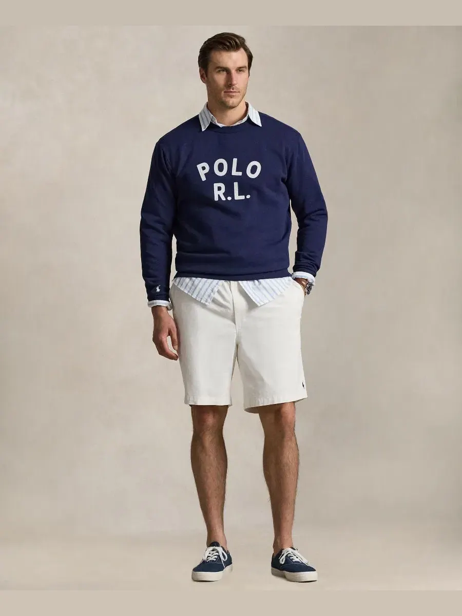 Мужская флисовая толстовка больших размеров с логотипом Polo Ralph Lauren — изображение 2 из 6, темно-синий