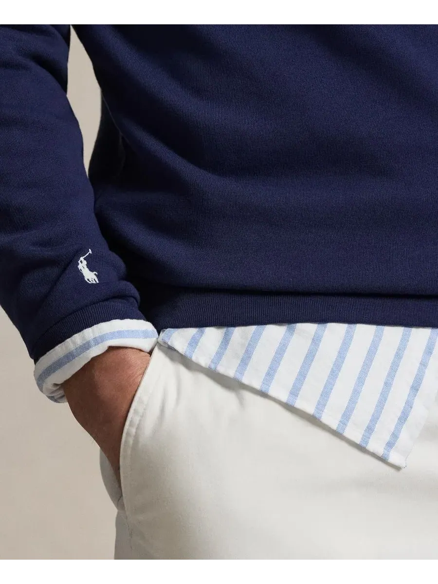 Мужская флисовая толстовка больших размеров с логотипом Polo Ralph Lauren — изображение 4 из 6, темно-синий