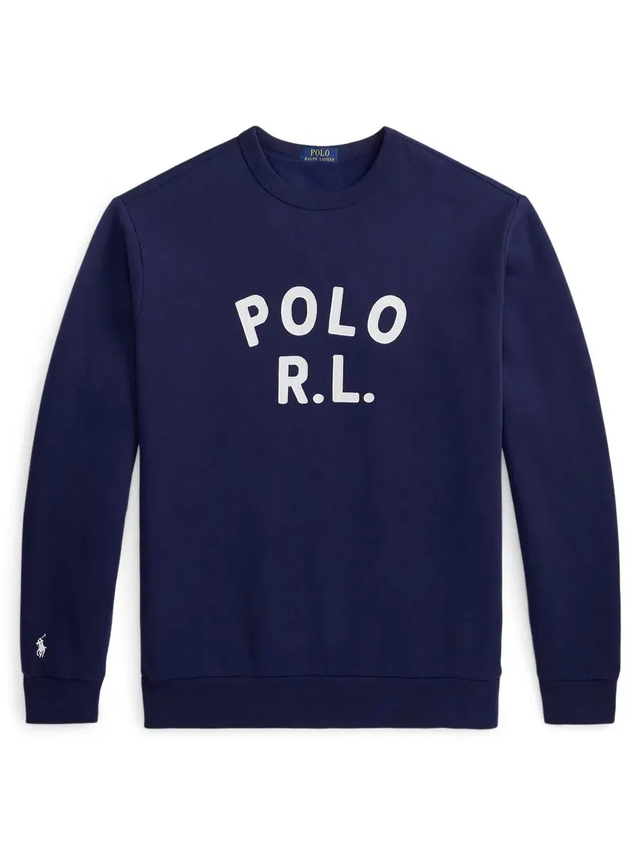 Мужская флисовая толстовка больших размеров с логотипом Polo Ralph Lauren — изображение 6 из 6, темно-синий