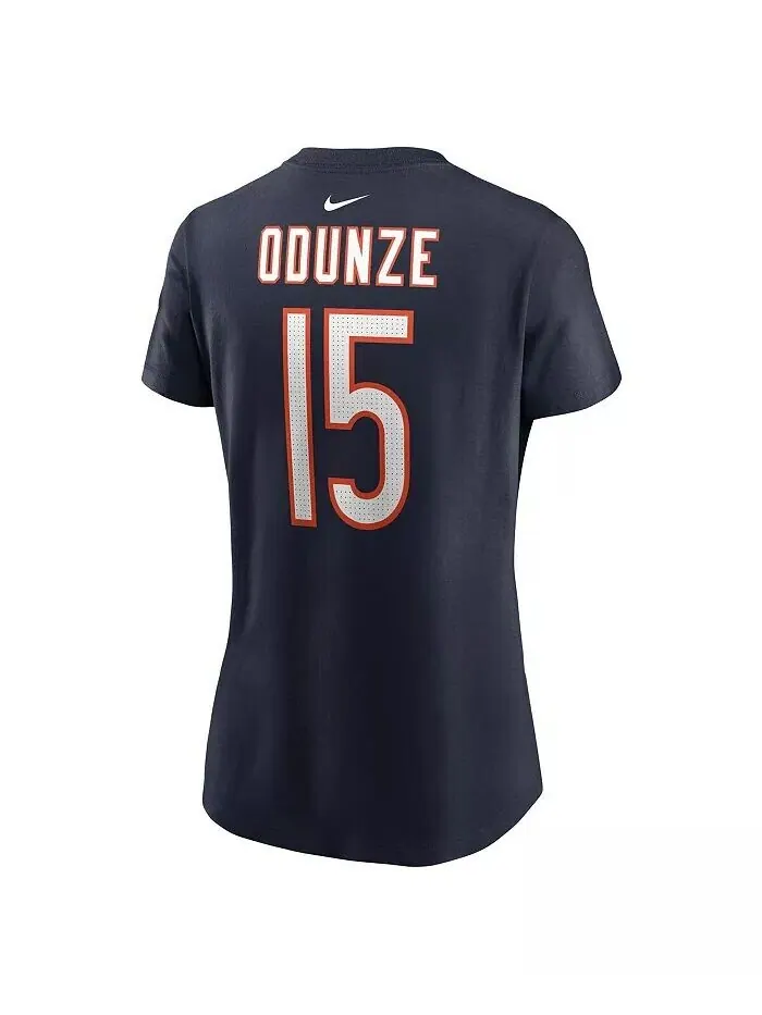 Женская футболка темно-синего цвета с номером проекта НФЛ Rome Odunze Chicago Bears 2024 Nike — изображение 3 из 3