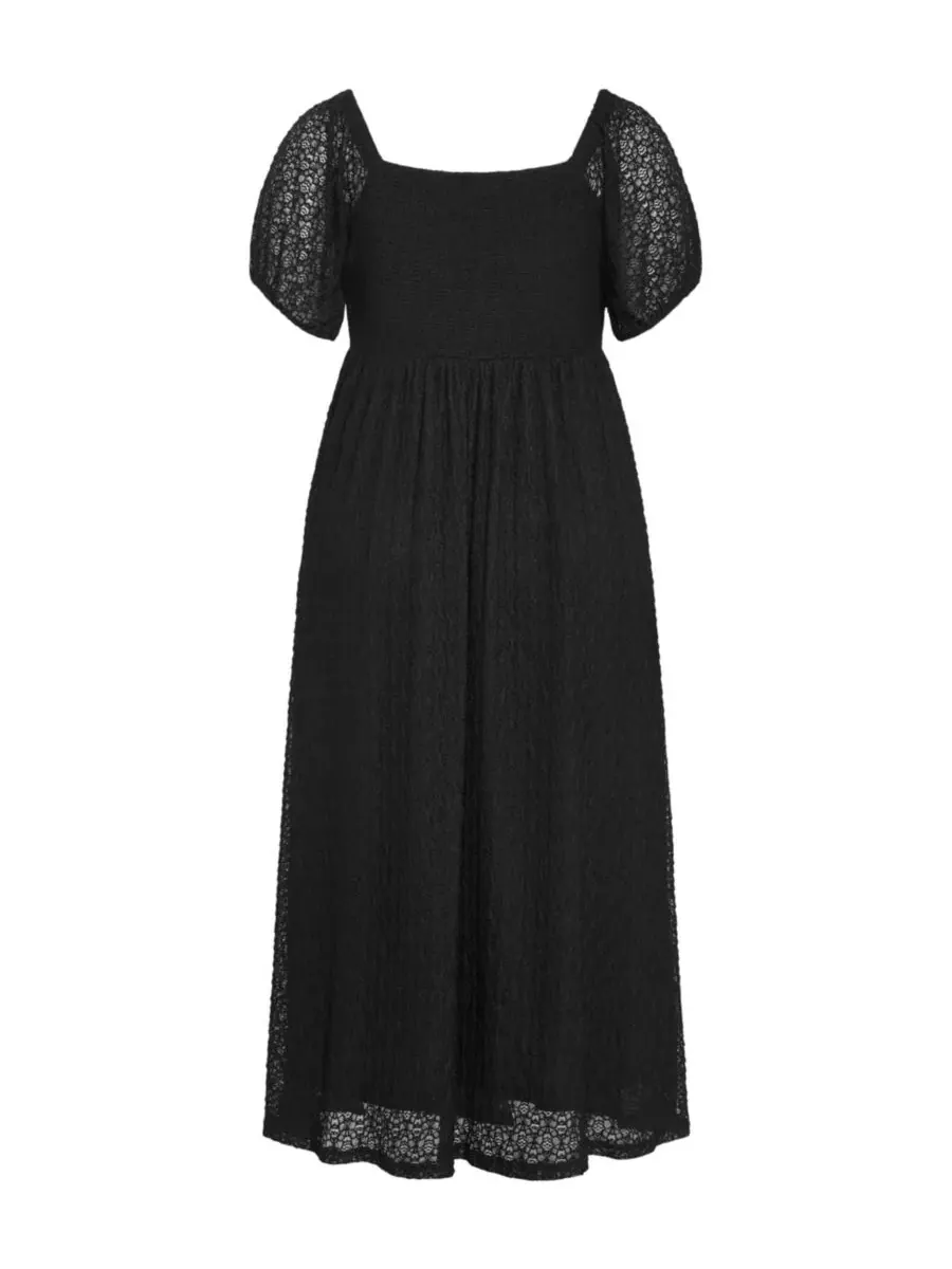 Платье миди с кружевными рукавами Lani Lace Short Sleeve Midi Dress CITY CHIC — изображение 5 из 5, черный