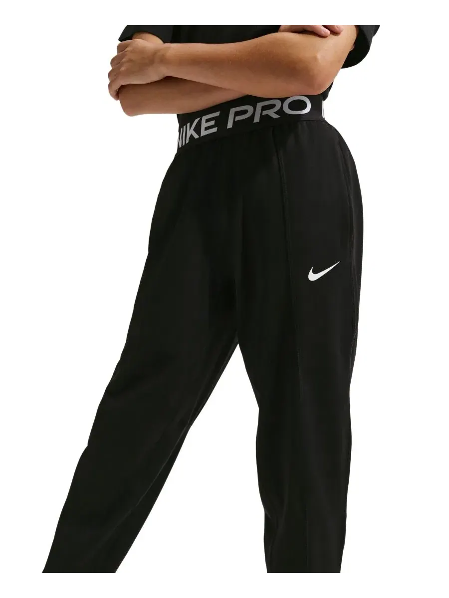 Спортивные брюки из флиса с технологией Dri-FIT Nike — изображение 3 из 5, черный/белый