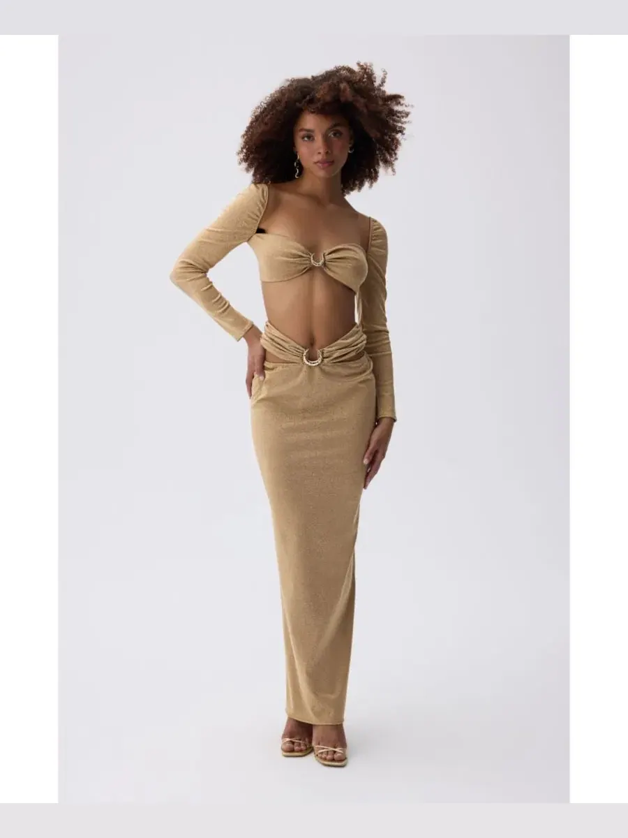 Юбка миди с вырезами и аксессуарами Maja Midi Skirt Luna B