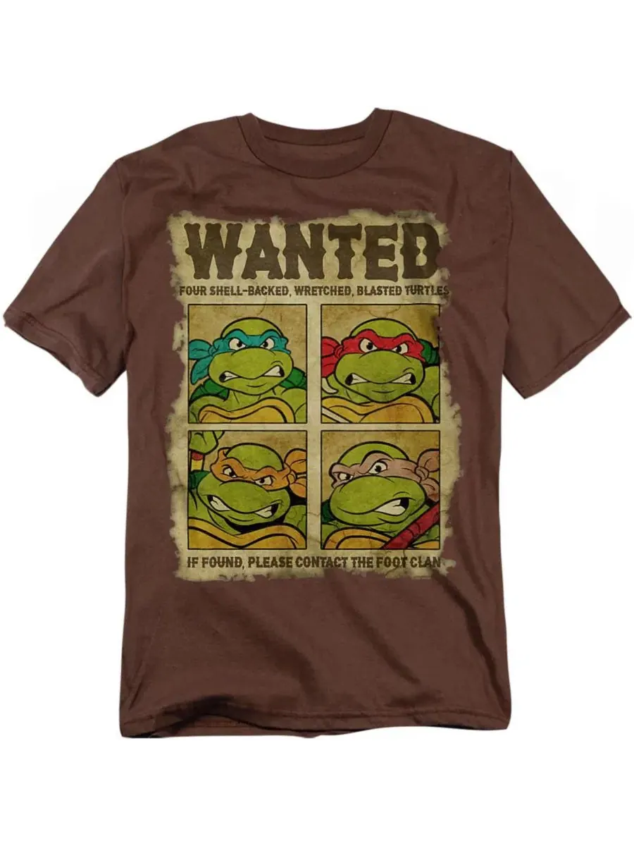 Футболка с принтом Shredder's Most Wanted Teenage Mutant Ninja Turtles — изображение 1 из 3, коричневый
