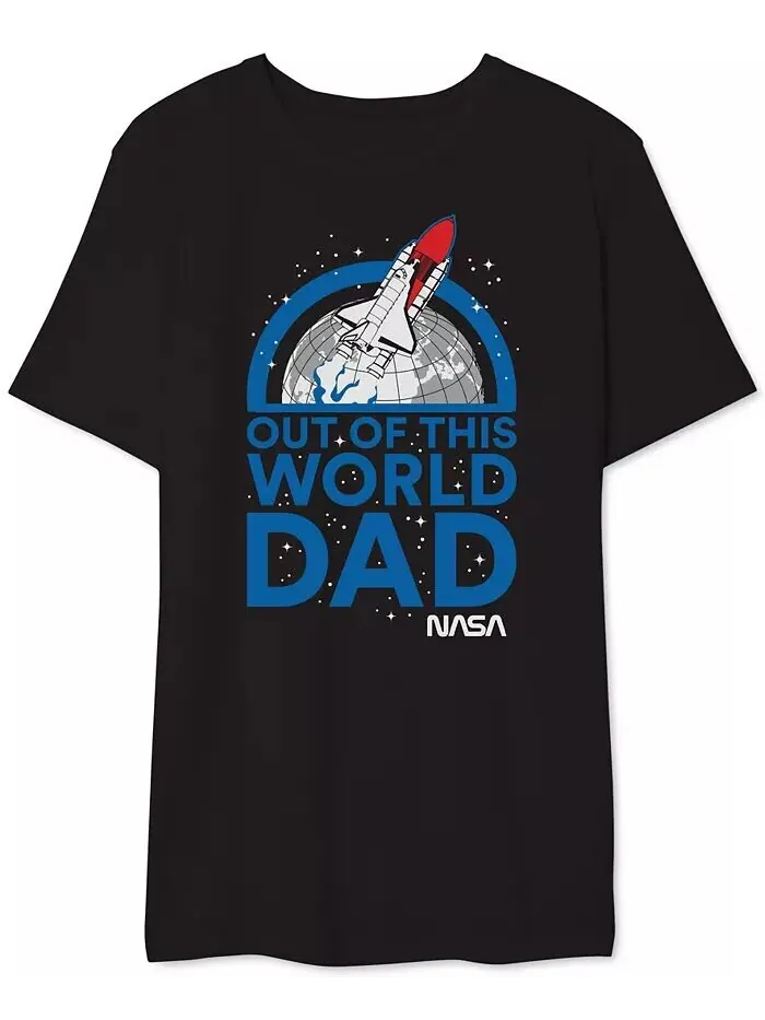 Футболка мужская с графическим принтом «Out Of This World Dad NASA» AIRWAVES — изображение 1 из 1, черный