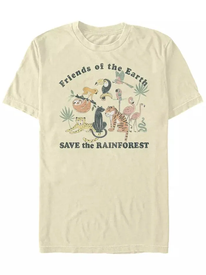 Мужская футболка с коротким рукавом Save The Rainforest Crew Fifth Sun — изображение 1 из 1, прозрачный