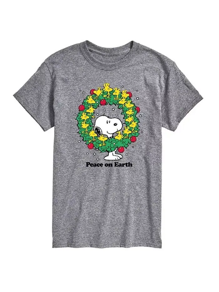 Мужская футболка с коротким рукавом Peanuts Peace on Earth AIRWAVES — изображение 1 из 2, серый