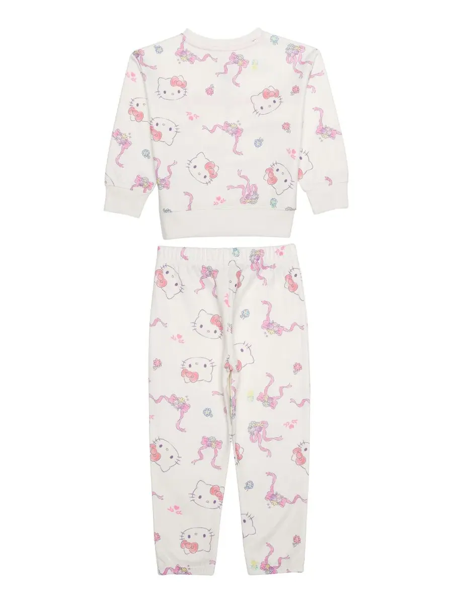 Комплект из флисового свитшота и джоггеров Hello Kitty Epic Threads — изображение 2 из 6, белый