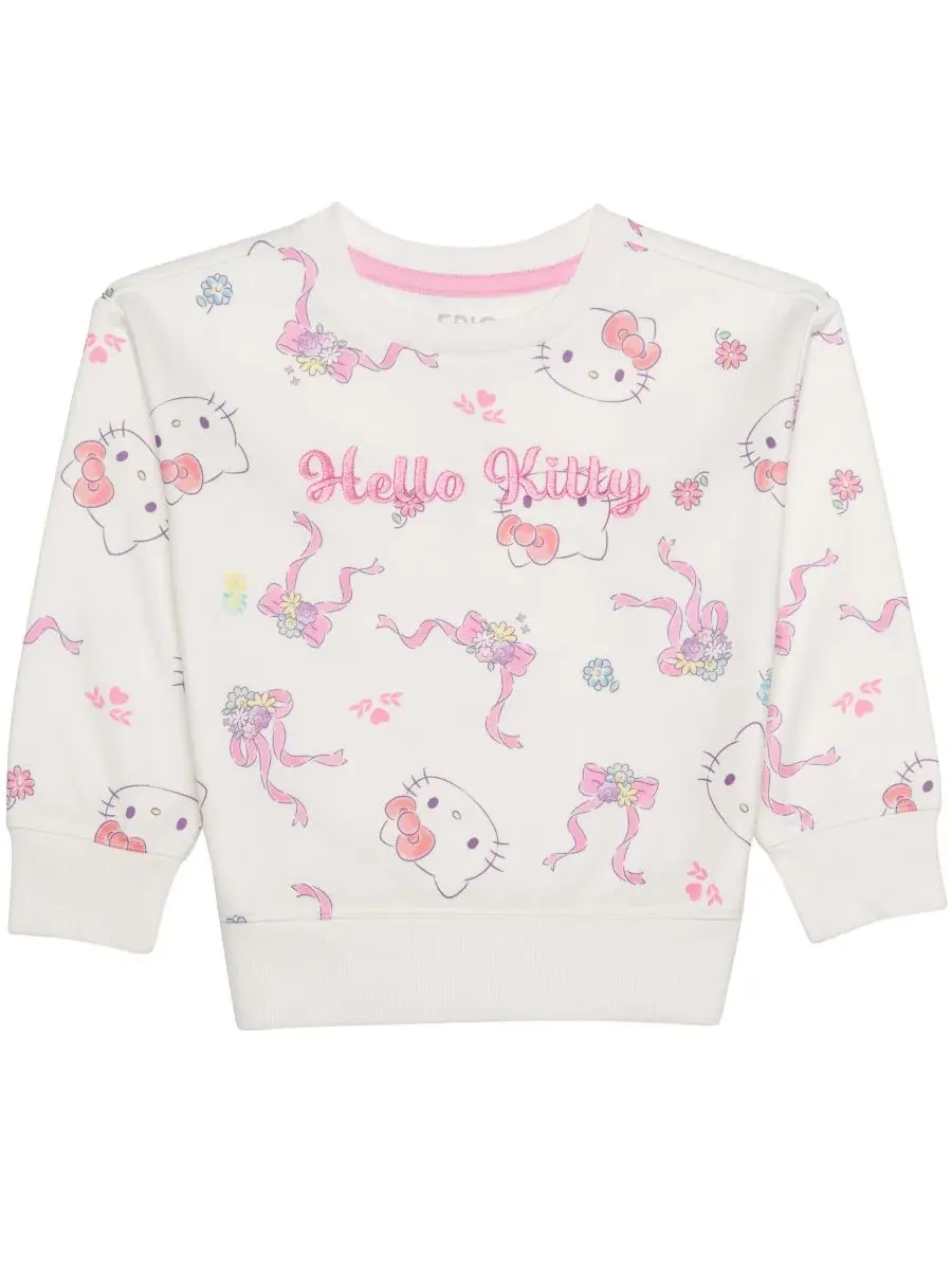 Комплект из флисового свитшота и джоггеров Hello Kitty Epic Threads — изображение 3 из 6, белый
