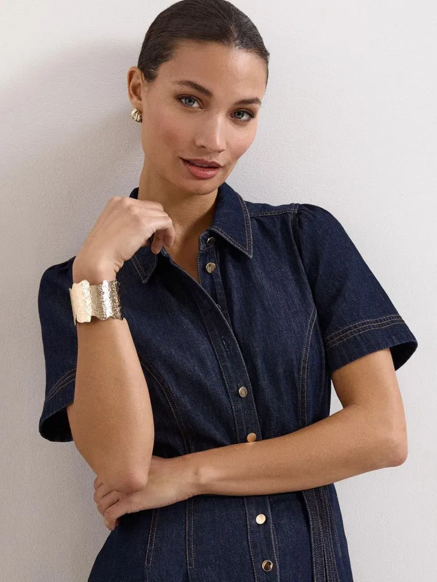 Платье-рубашка Aven Denim Phase Eight — изображение 3 из 8, синий