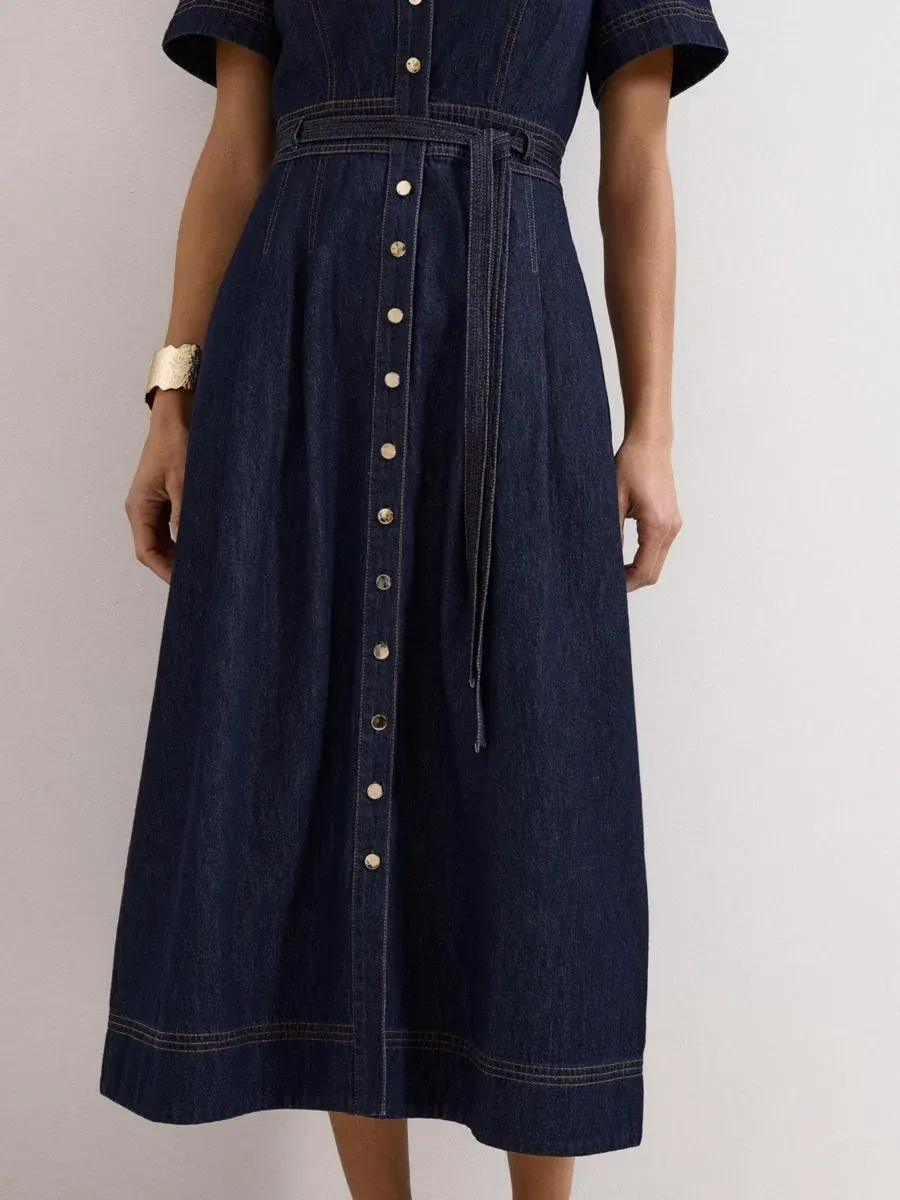 Платье-рубашка Aven Denim Phase Eight — изображение 5 из 8, синий