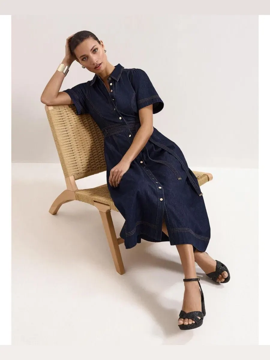 Платье-рубашка Aven Denim Phase Eight — изображение 8 из 8, синий
