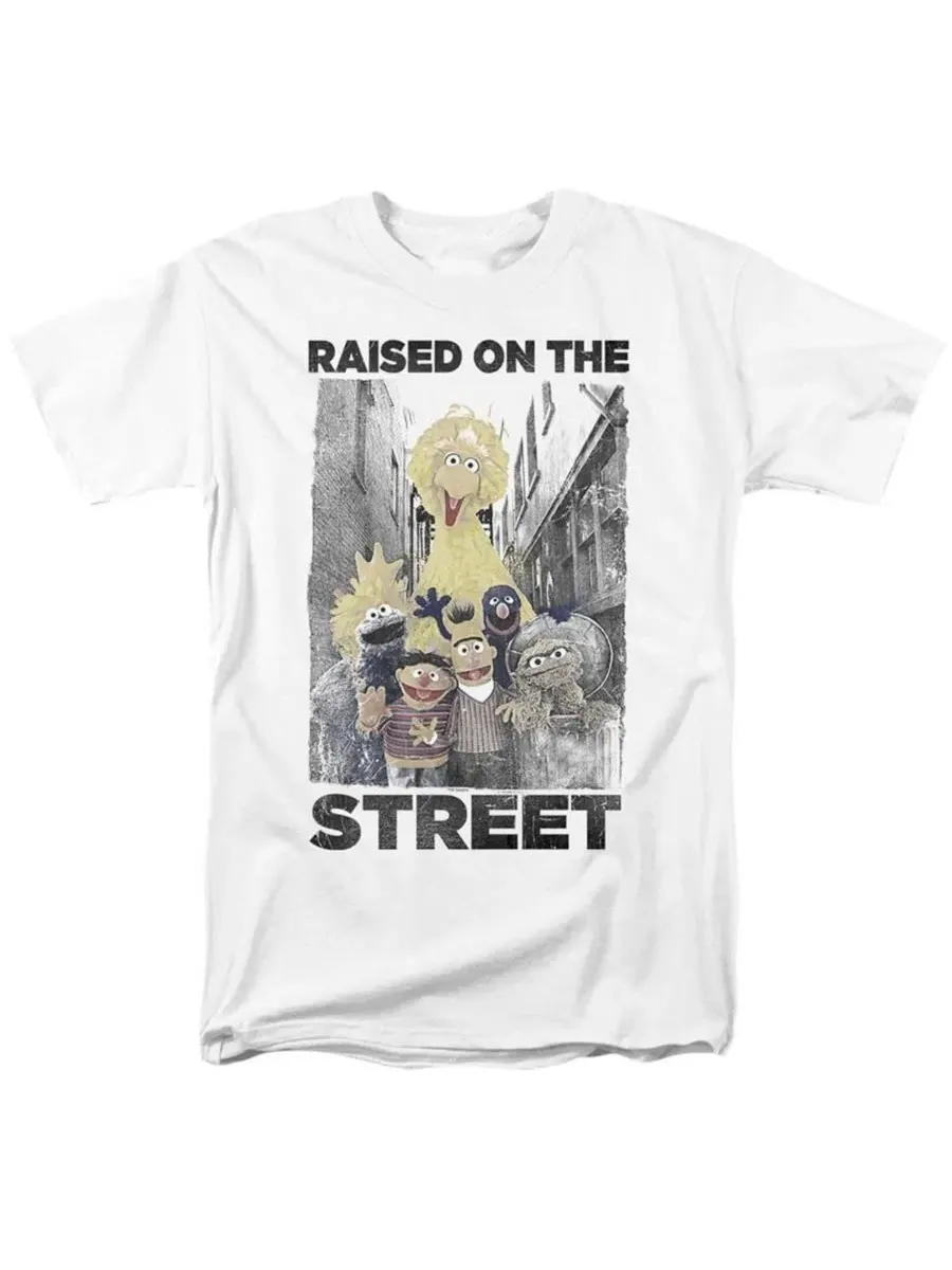 Футболка с принтом Raised On The Streets Sesame Street — изображение 1 из 3, белый