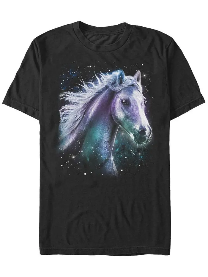 Мужская футболка с короткими рукавами и круглым вырезом Horse Stars Fifth Sun — изображение 1 из 1, черный