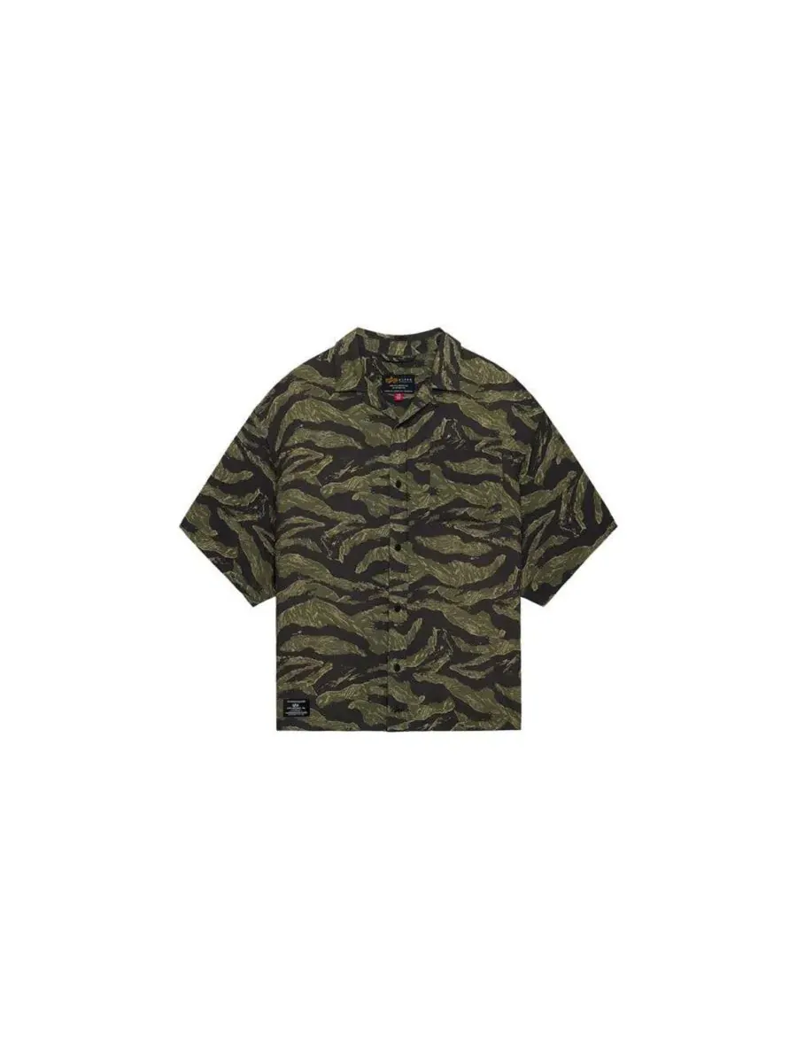 Мужская рубашка свободного кроя с камуфляжным принтом Alpha Industries — изображение 2 из 3, мульти