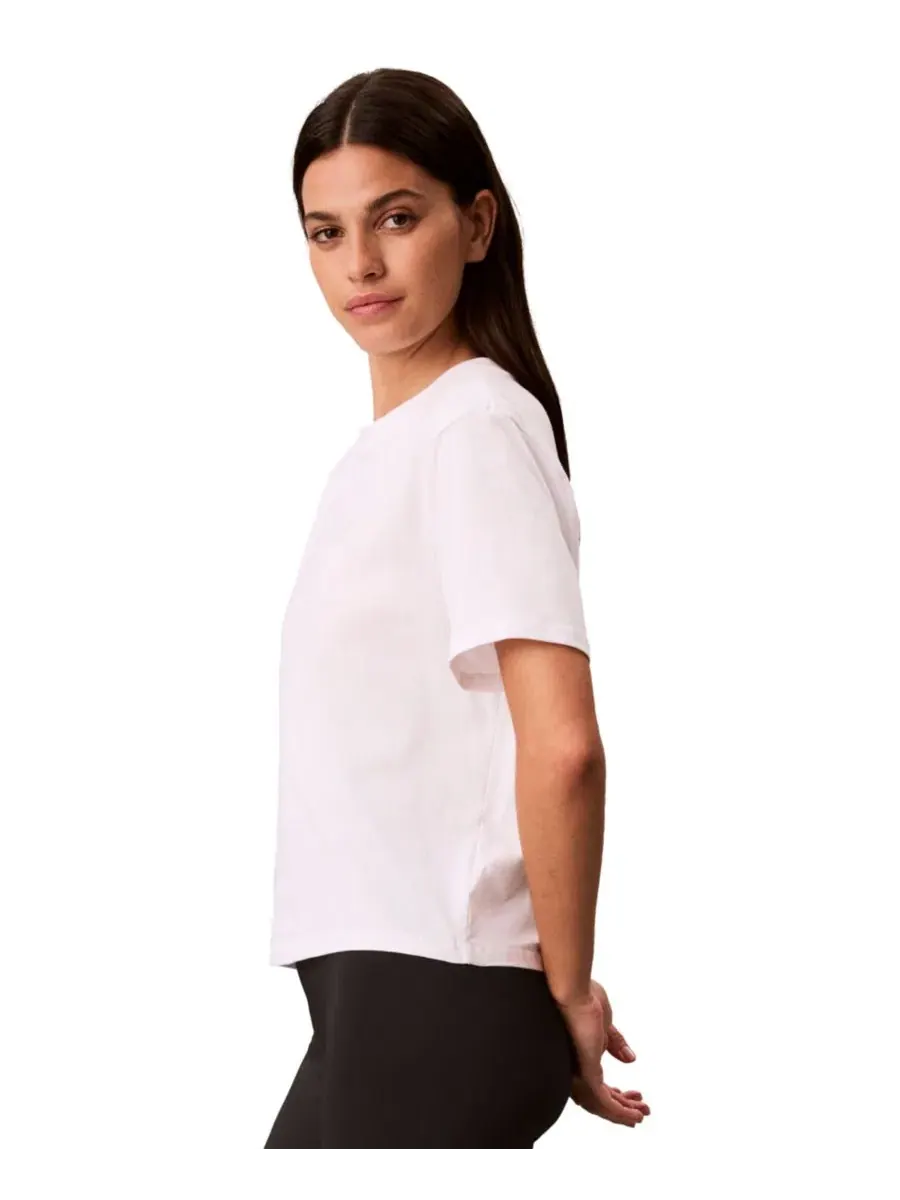 Футболка женская с длинным рукавом Calvin Klein Performance, Double Logo High Hip — изображение 3 из 5, белый