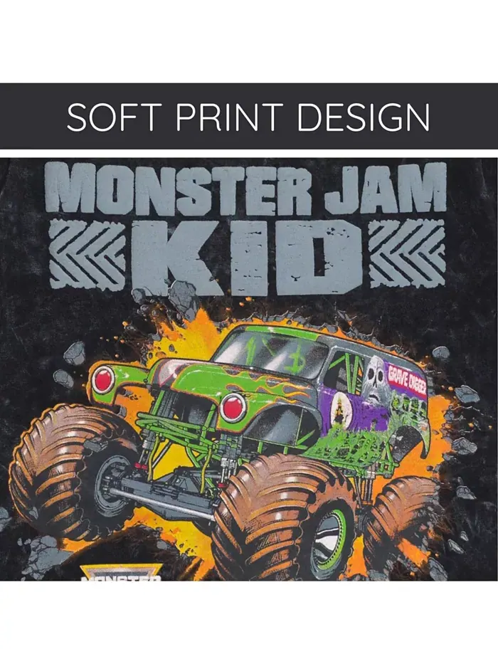 Футболка для мальчиков Toddler Boys Vintage Wash Matching Family Monster Jam — изображение 5 из 6, черный