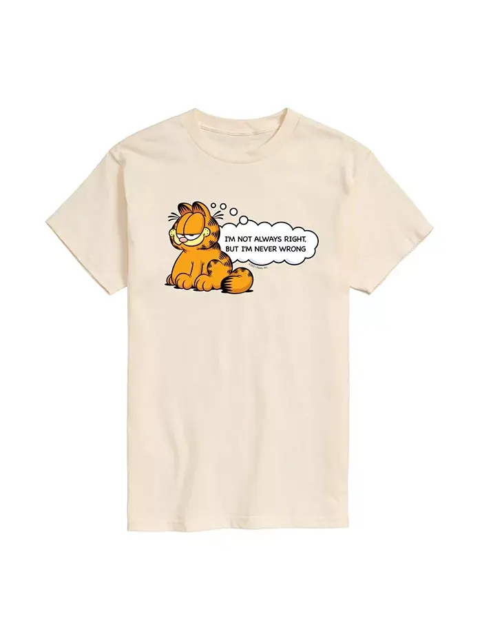 Мужская футболка с коротким рукавом Garfield Always Right AIRWAVES — изображение 1 из 3, бежевый