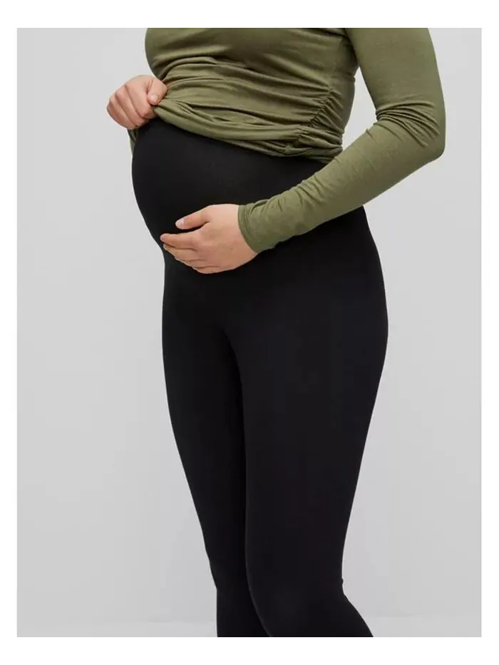 Женские леггинсы Basic Secret Fit Belly для беременных - Материнство для беременных Motherhood — изображение 3 из 6, черный