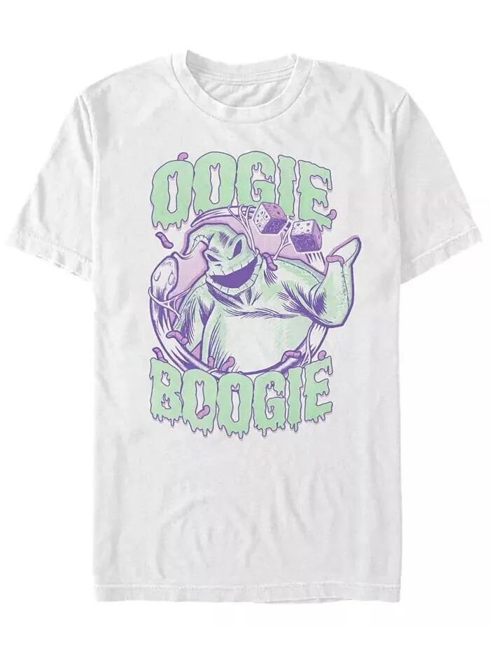 Мужская футболка Oogie Boogie с коротким рукавом и круглым вырезом Fifth Sun — изображение 1 из 1, белый