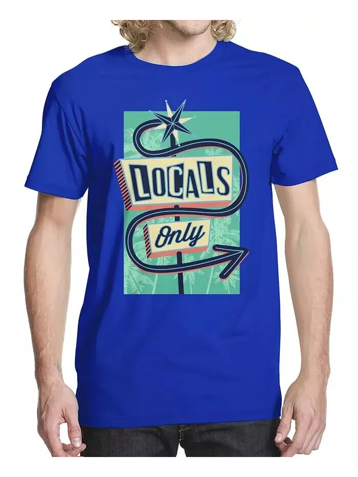 Мужская футболка с рисунком Locals Only Sign Beachwood — без цвета