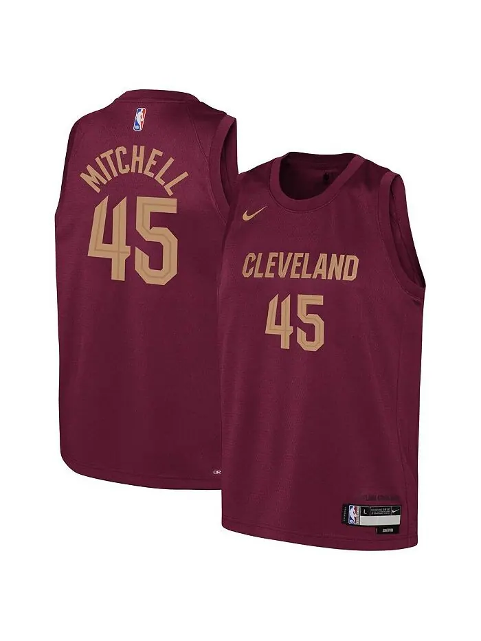 Джерси Big Boys and Girls Donovan Mitchell Wine Cleveland Cavaliers 2022/23 Swingman — Icon Edition