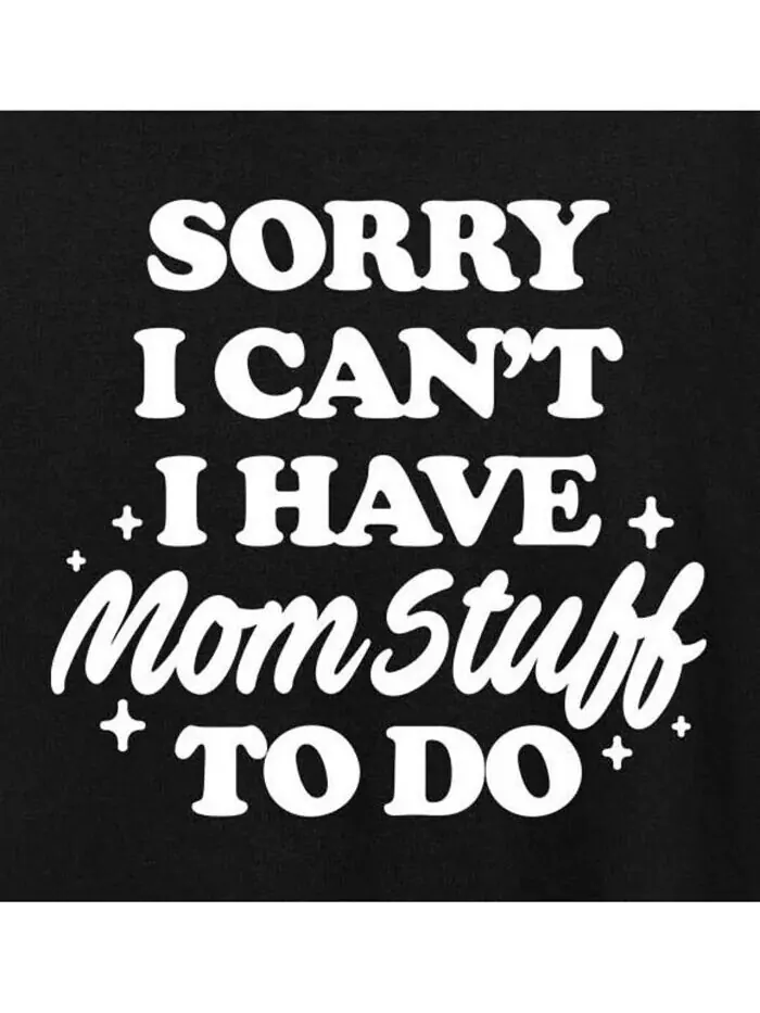 Футболка больших размеров с рисунком Mom Stuff To Do Hybrid Apparel — изображение 2 из 3, черный