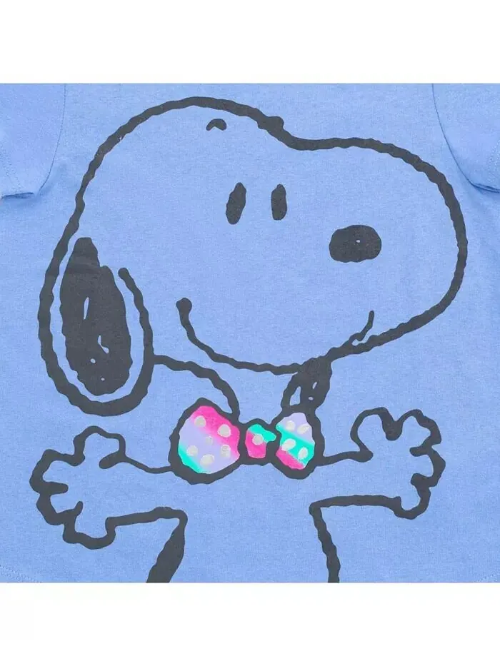 Комплект из 2 футболок для девочек Woodstock Snoopy Peanuts — изображение 6 из 8, розовый/синий
