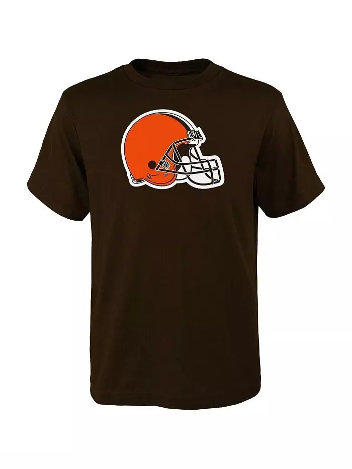 Коричневая футболка с логотипом Big Boys Cleveland Browns Primary Outerstuff — изображение 1 из 1, коричневый