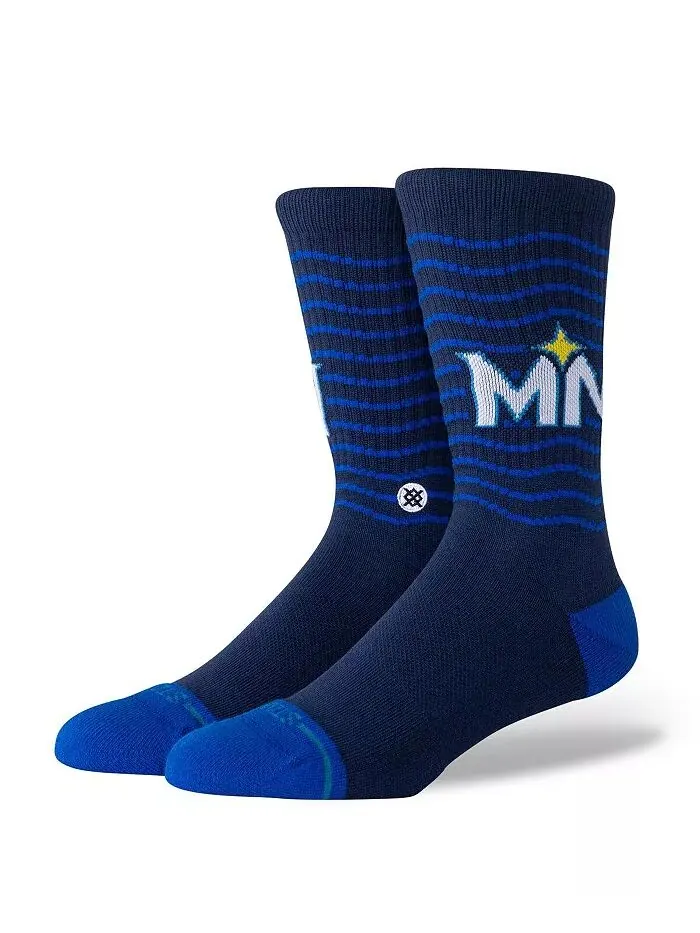 Носки мужские и женские синие Minnesota Twins 2024 City Connect Crew Stance — без цвета