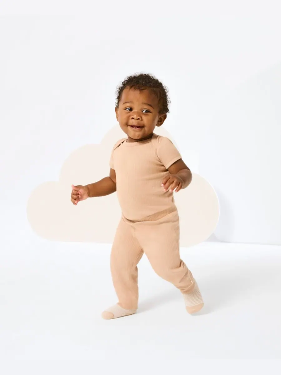 Комплект из 3 боди с короткими рукавами для мальчиков Huggies — изображение 8 из 10, белый/синий/бежевый