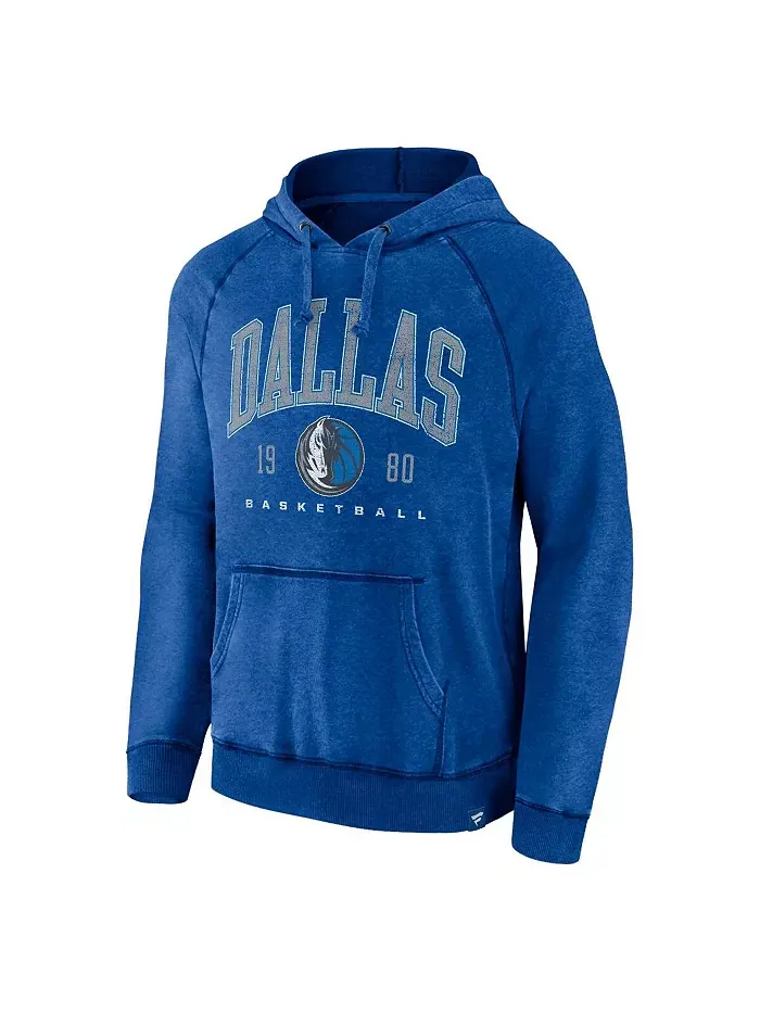 Мужская худи с регланными рукавами Dallas Mavericks Foul Trouble в потертом стиле, снежная мойка — изображение 3 из 3, синий