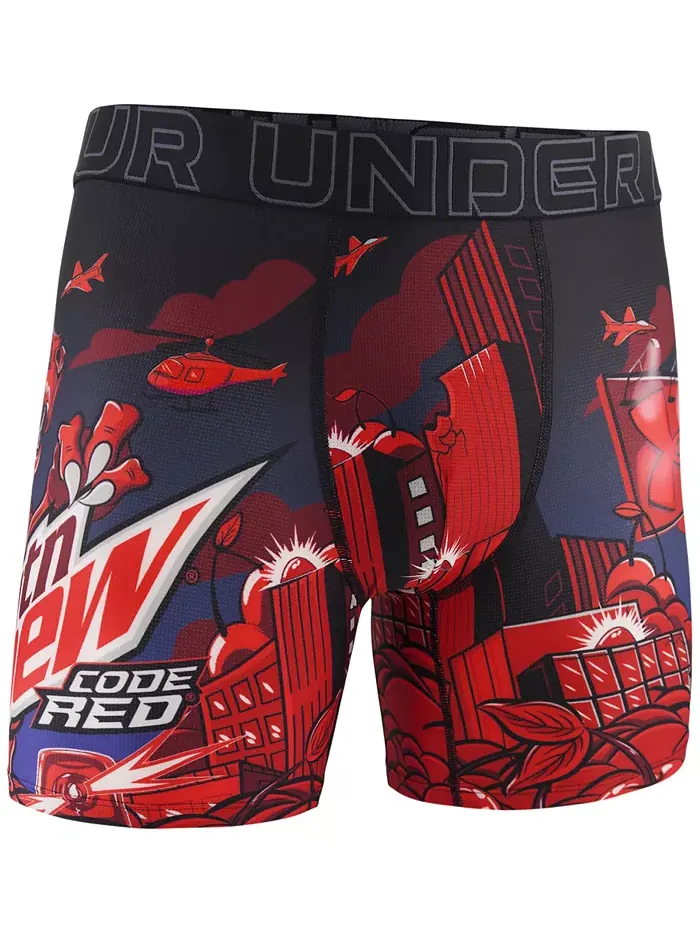 Мужские боксеры Mountain Dew с принтом Performance Tech Mesh длиной 6 дюймов Under Armour