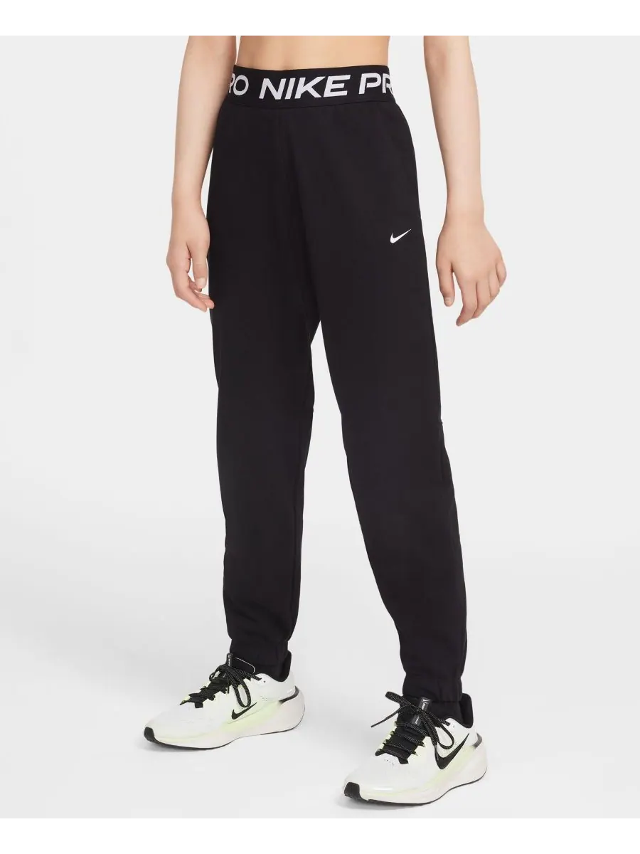 Детские флисовые спортивные брюки Dri-FIT для девочек 7-16 лет Nike — изображение 2 из 4, черный
