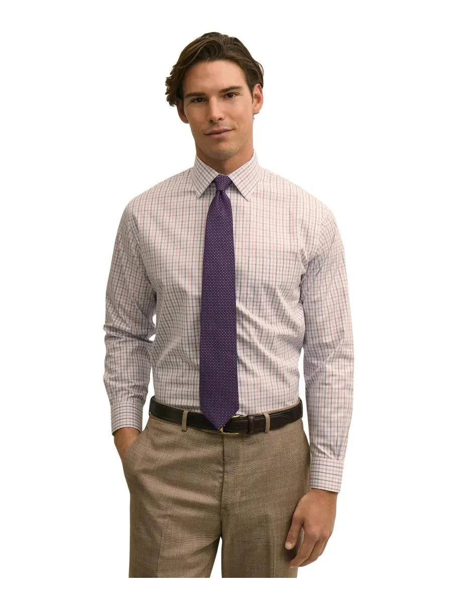 Мужская рубашка прямого кроя Brooks Brothers — изображение 1 из 3, фиолетовый
