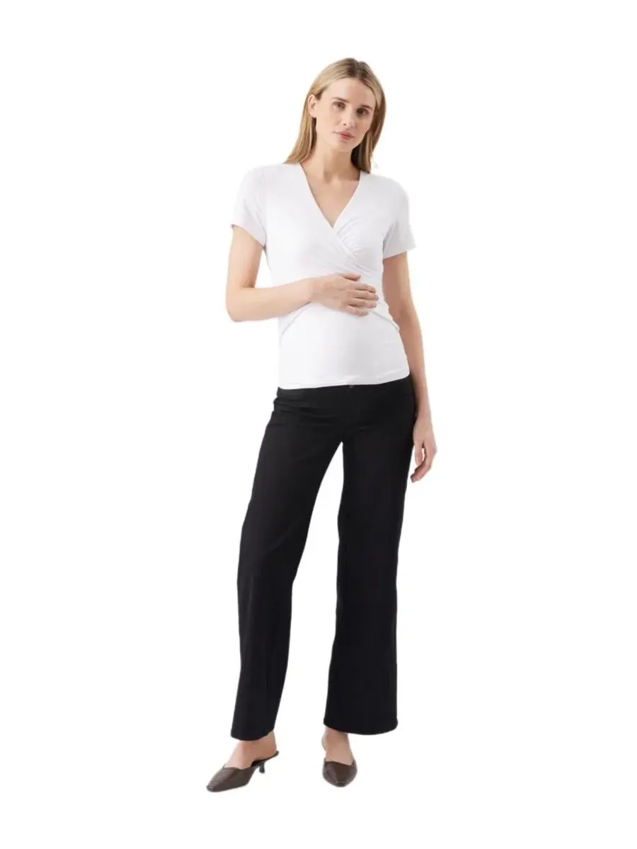 Женская футболка для кормящих мам Luxe Knit Embrace Ripe Maternity — изображение 2 из 6, белый