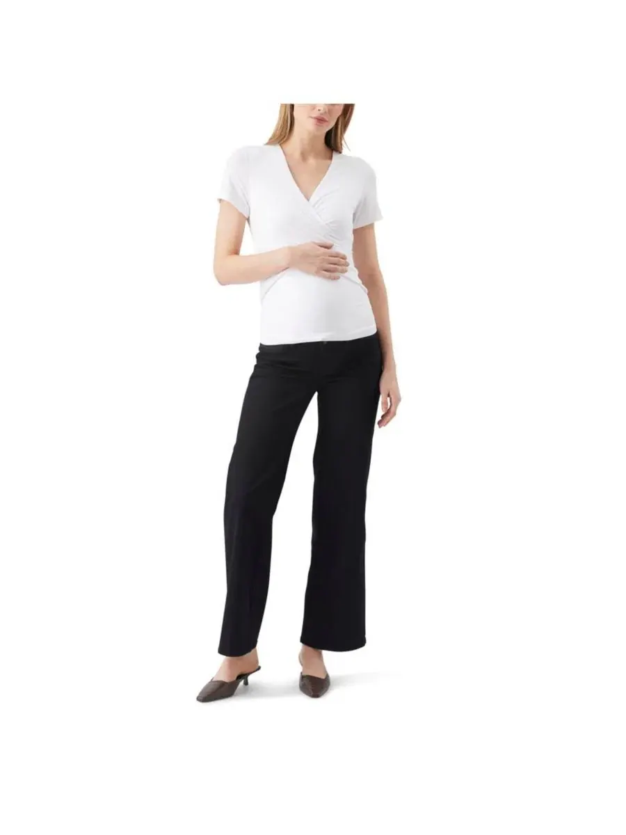 Женская футболка для кормящих мам Luxe Knit Embrace Ripe Maternity — изображение 4 из 6, белый