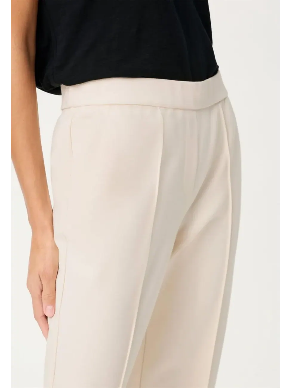 Женские трикотажные брюки Mona Jersey Knit Pant Olsen — изображение 3 из 6, бежевый
