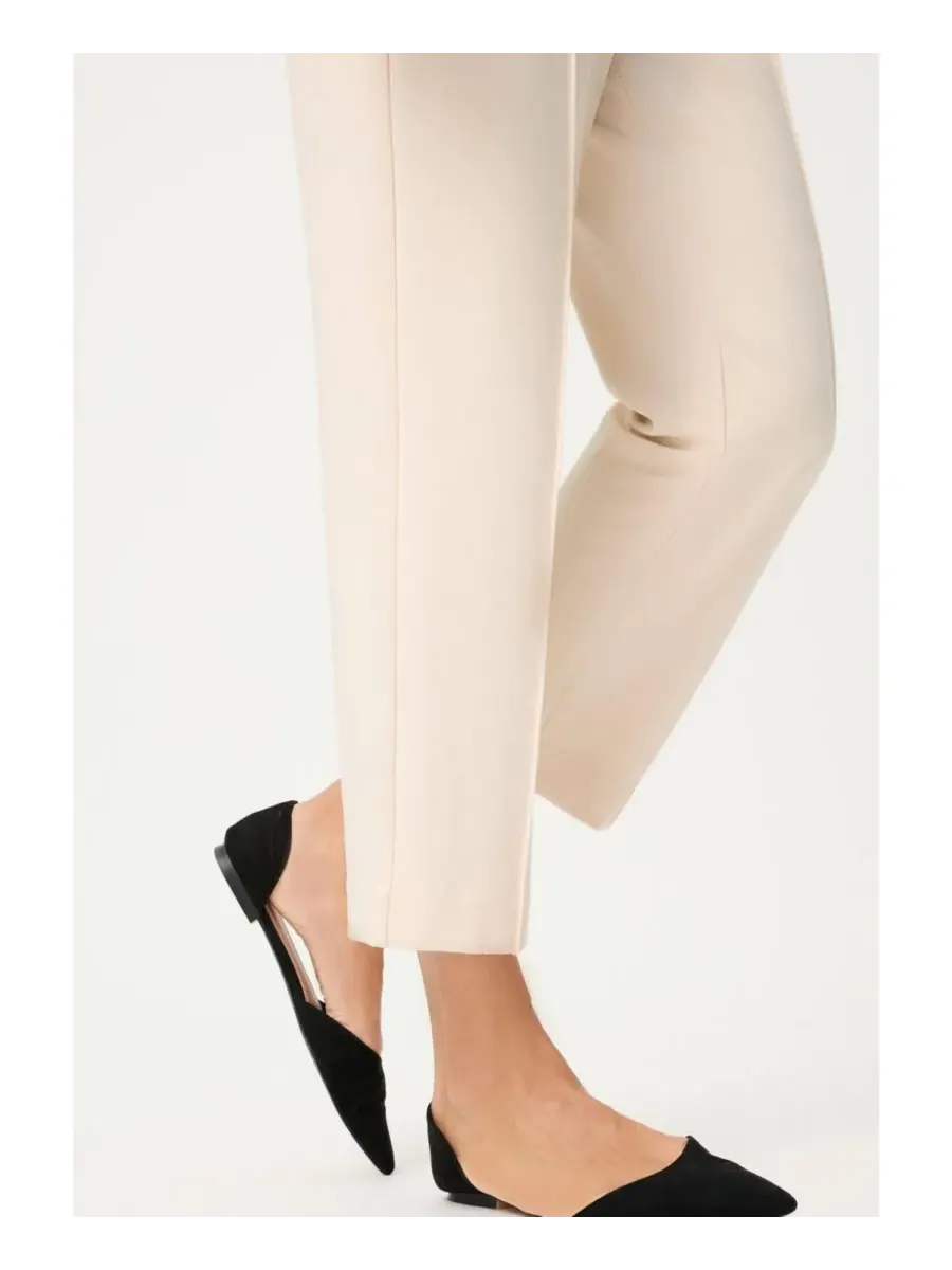 Женские трикотажные брюки Mona Jersey Knit Pant Olsen — изображение 5 из 6, бежевый