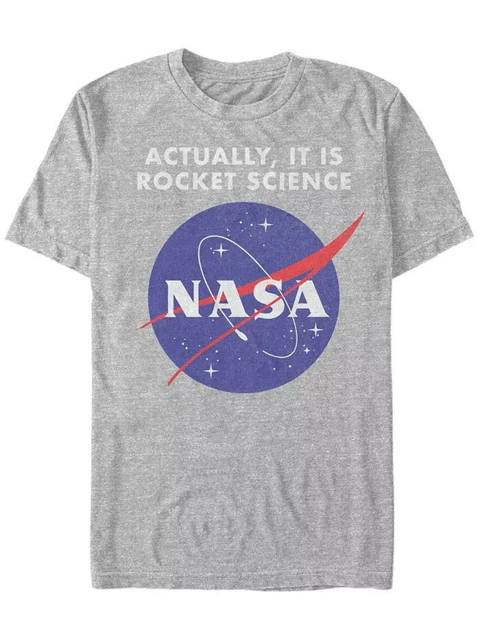 Футболка с коротким рукавом для мужчин NASA It Is Rocket Science Fifth Sun — изображение 1 из 1, серый