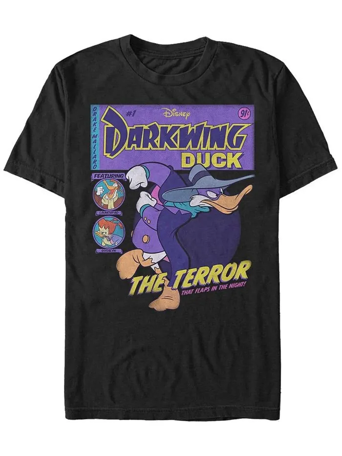 Мужская футболка с коротким рукавом Darkwing Comic Fifth Sun — изображение 1 из 1, черный
