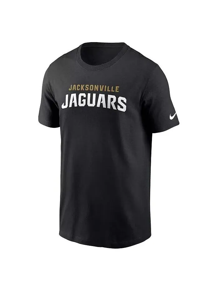 Мужская черная футболка Jacksonville Jaguars Primetime Wordmark Essential Nike — изображение 3 из 3, черный